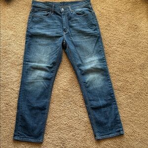 Levi's 541 34x30 Slim Straight Jeans in Faded Blue Denim